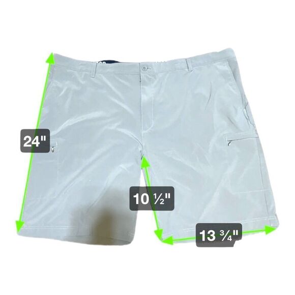 IZOD Golf Mens Cargo Shorts Sz 48 Light Blue Gray Polyester Blend Atheltic Sport - Picture 4 of 6